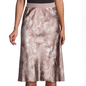 ATM Anthony Thomas Melillo Silk Slip Skirt SP Gray Tie Dye Luxury Feminine